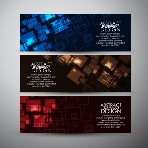 Modern business banners design set 01  