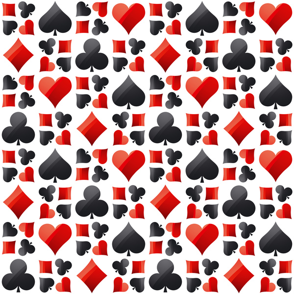 Poker Zeichen Musterdesign Vektor set 05  