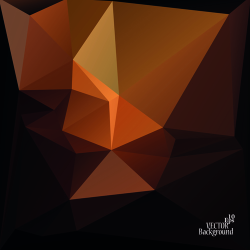 Polygonal geometric dark background vector 04  