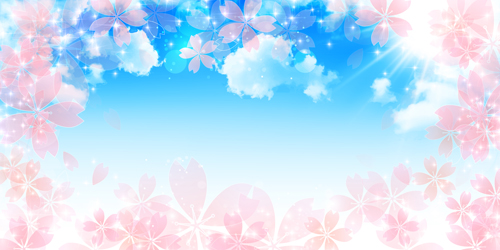 Sakura with blue sky vector background 07  