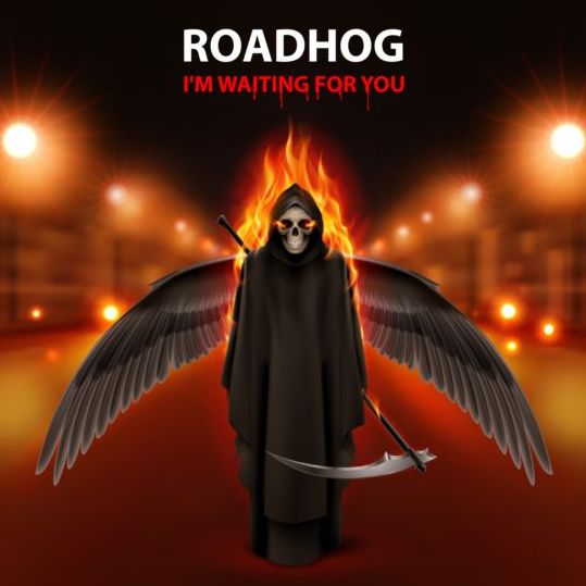 Skytheman mit RoadHog Hintergrundvektor 04  