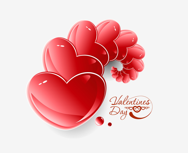 Glänzender Herzvektor-Valentinsgrußhintergrund  