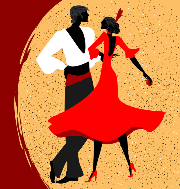 Spanish dance vector material 09  