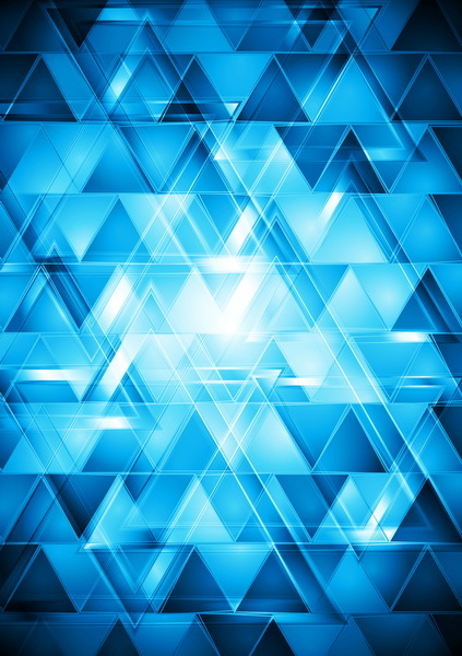 三角形の青の背景ベクトル材料  