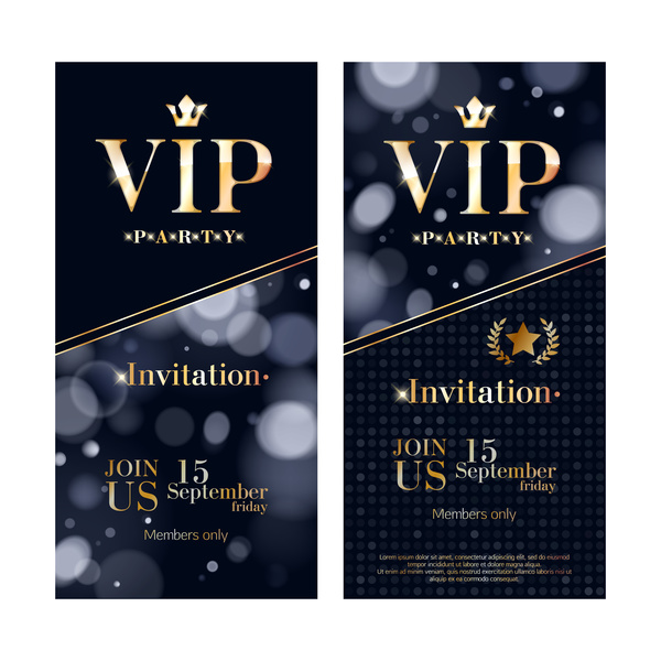 VIP vertical banner design vectors 07  