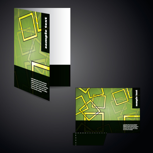 Vector Layout folder cover design set 03  