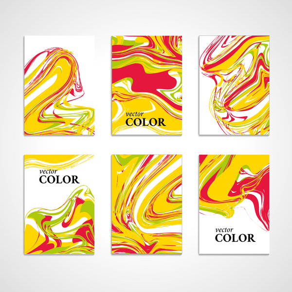 Vector marble texture brochure and book cover 05  