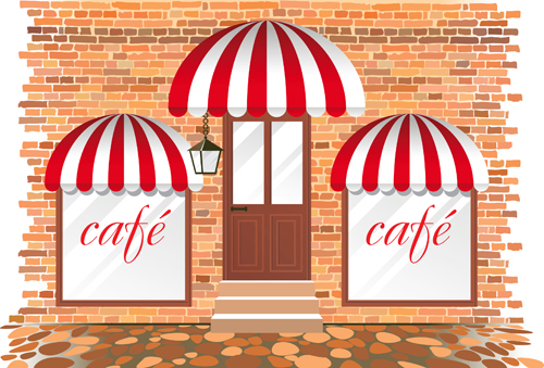 Elements of Different cafe deisgn vector 05  