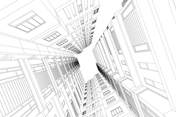 небоскребы структуры архитектуры векторные иллюстрации  