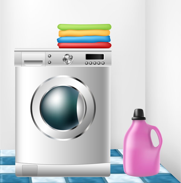 washing machine illustration vector  