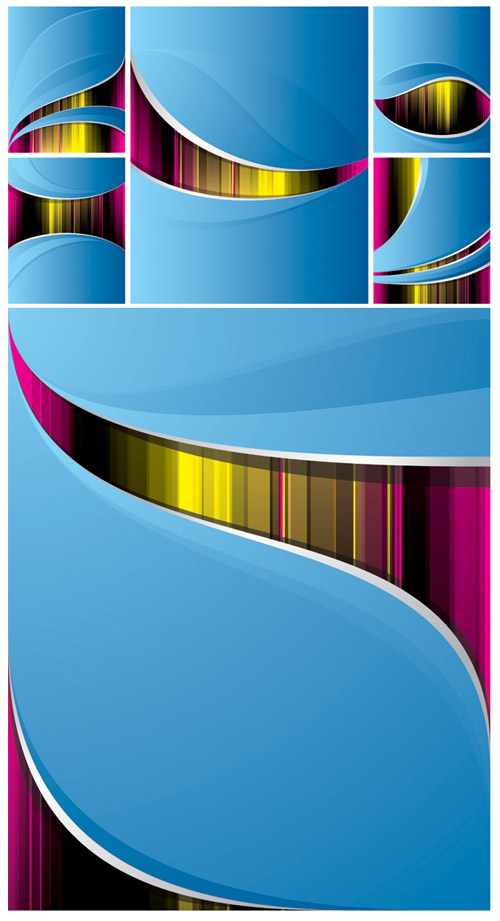 Abstract colored line backgrounds vector graphic  
