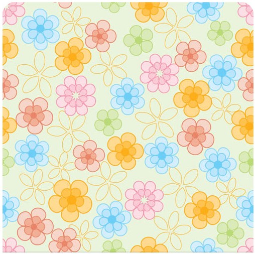 cute florals seamless pattern vector  