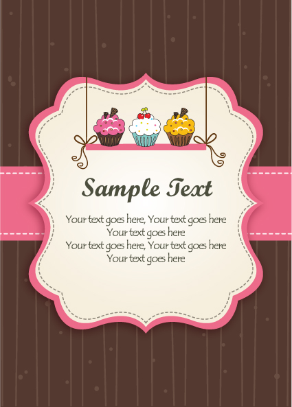 Set of Cute Baby backgrounds vector 03  