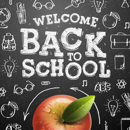 Back to school background graphics vector 04  