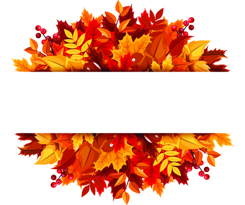 Beautiful autumn leaves vector background graphics 02  