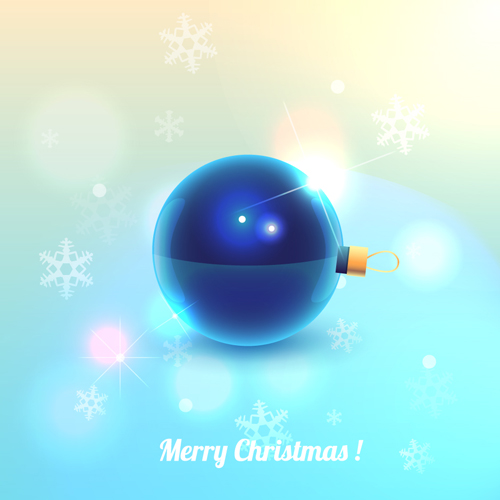 2016 Blue christmas ball vector background  