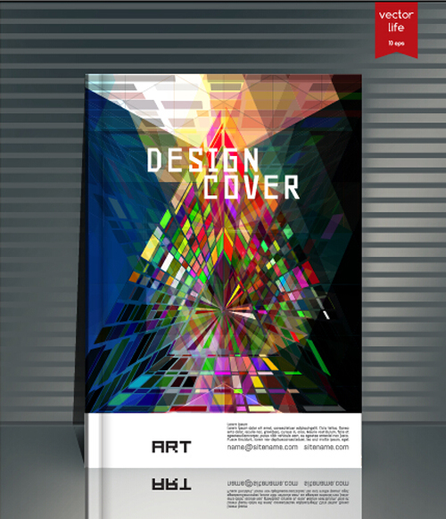 Book cover modern design vector 03  