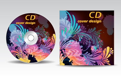 Floral of CD cover design elements 01  