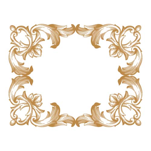 Classical baroque style frame vector design 04  