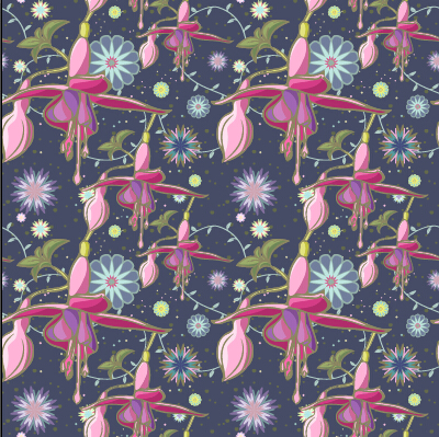 Classical flowers pattern seamless vector set 06  