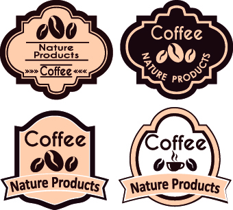 Best vintage coffee labels vector 05  