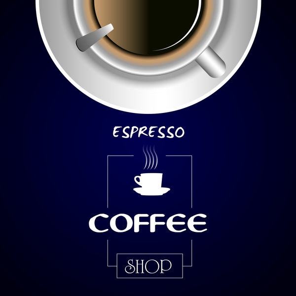 コーヒーショップの背景ベクトル01  