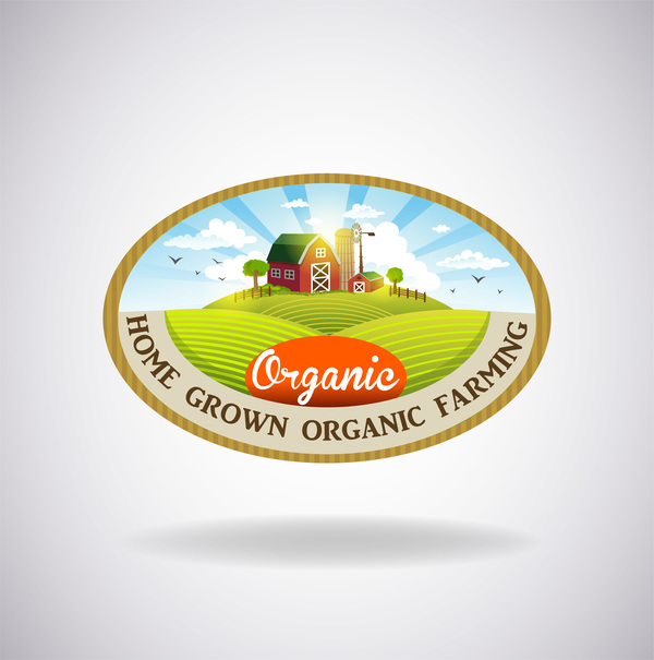Farm natural fresh organic label design vector 02  