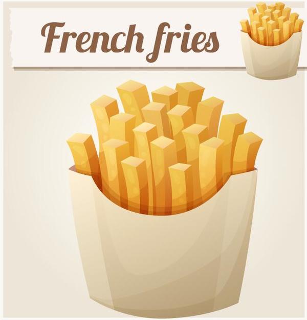 Frech fries vector material 02  