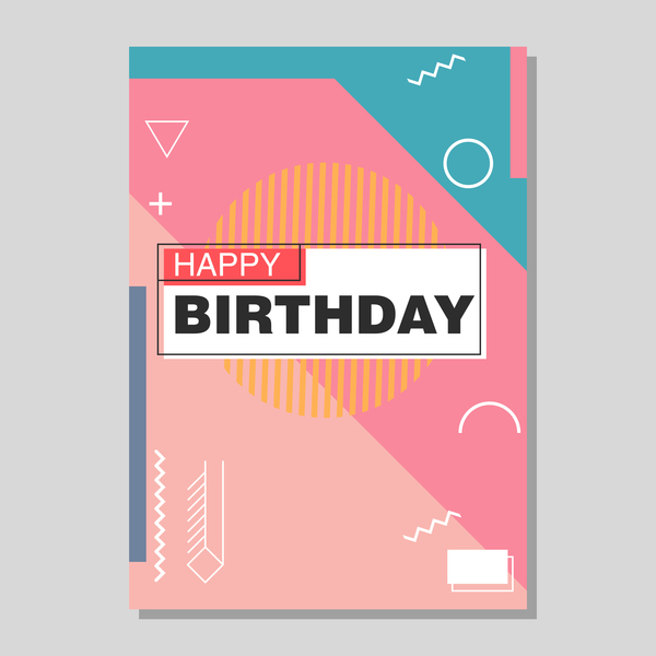 Happy birthday flyer and brochure cover template vector 10  