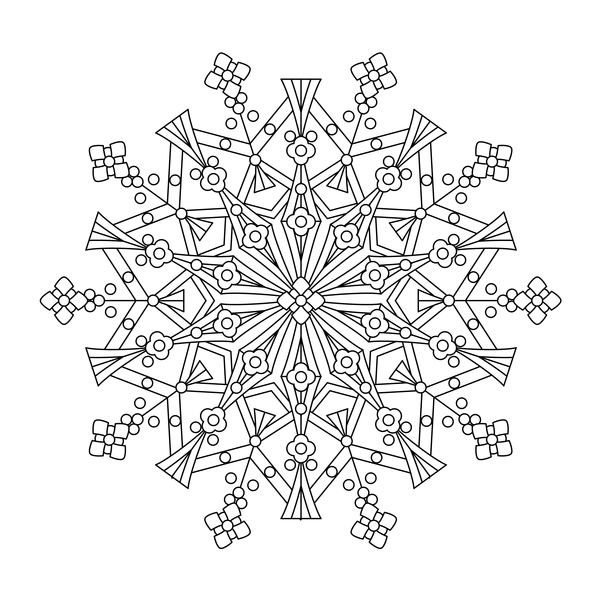 Mandala decorative pattern drawn vector material 11  