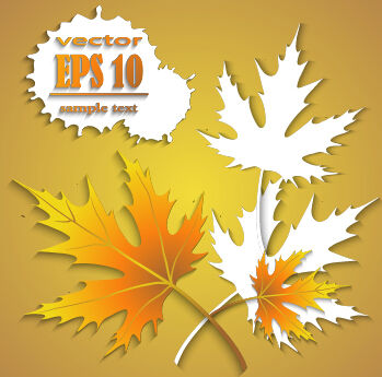 Maple leaf creative autumn background vector  