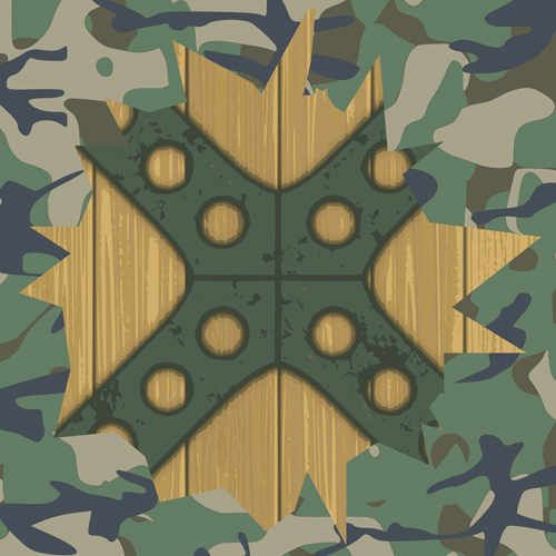 Military elements Frame vector 01  