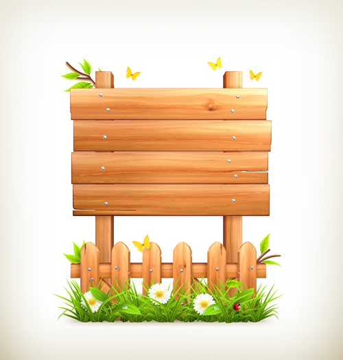 Nature and wooden board background 01  