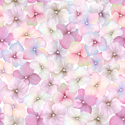 Pink flower pattern seamless vector  