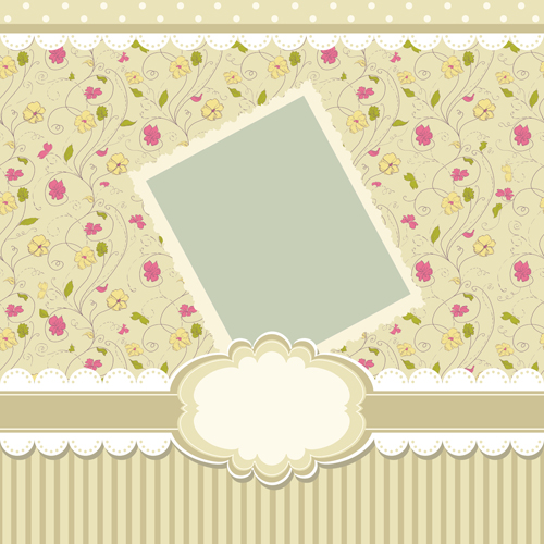 Baby frame backgrounds vector 01  