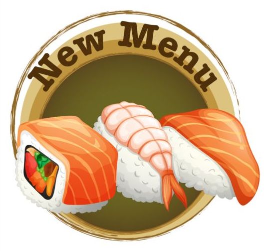 Sea Food label vector  