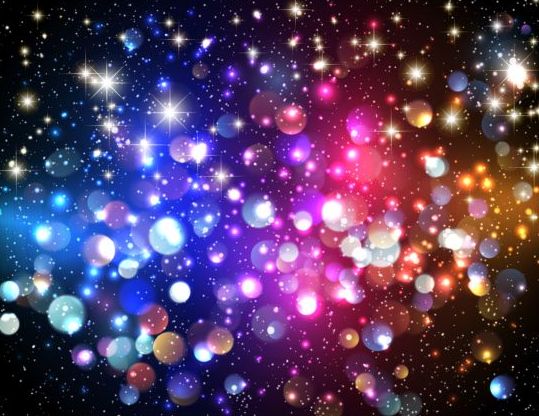 ハレーション背景ベクトル材料と輝く星10  