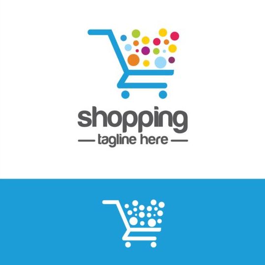 Shopping cart logo vector material 09  