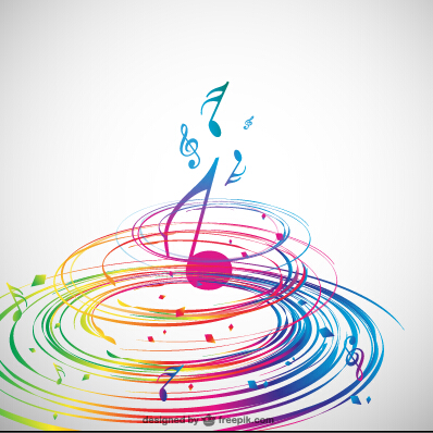 Stylish colorful music vector background graphics 01  