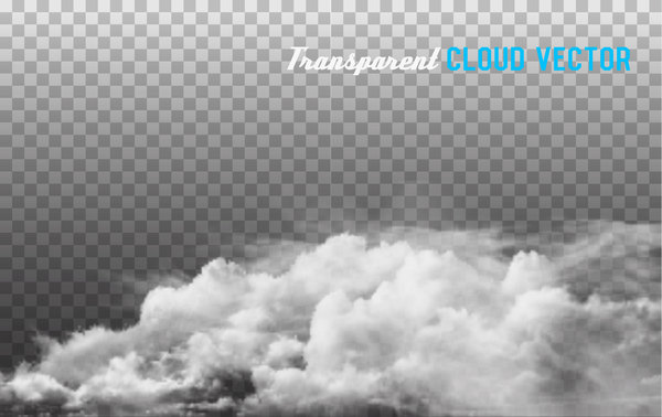 透明雲ベクトル材料セット 04  