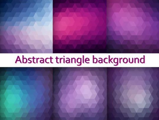 Triangle with blurs background vector 04  