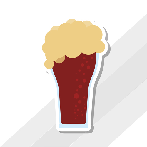 Vintage beer sticker vectors set 13  