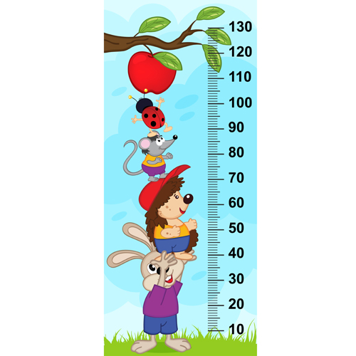 baby height measure cartoon styles vector 01  