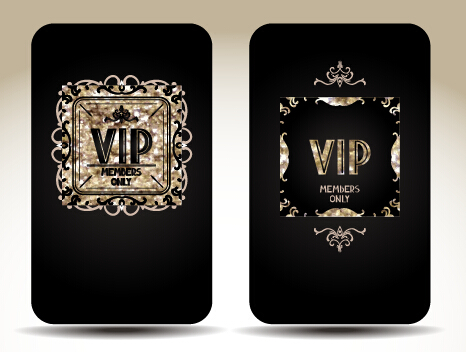 luxurious VIP gold card vectors 02  