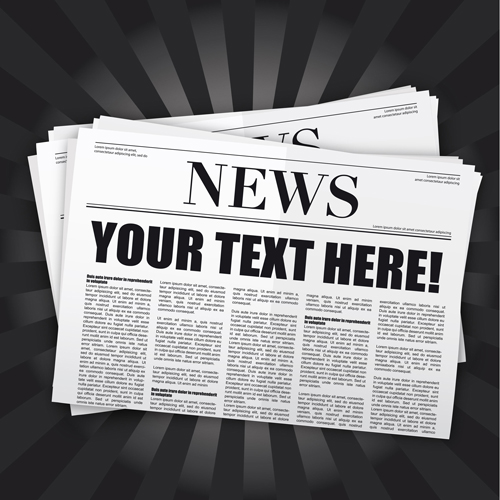 Elements of Newspaper design vector graphics 01  