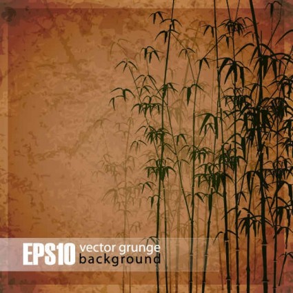 Vintage bamboo forest background vector 01  