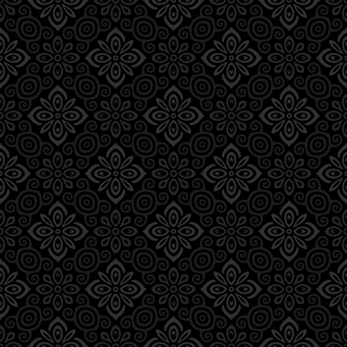 Dark ornate floral seamless pattern vector 05  