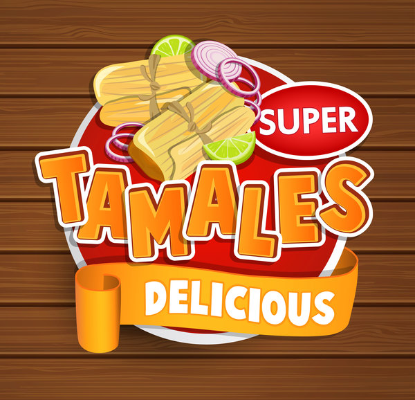 tamales sticker vector  