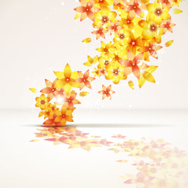 Abstract Flowers Creative vector 02  