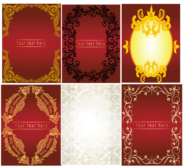 Ornate Border frame vector  